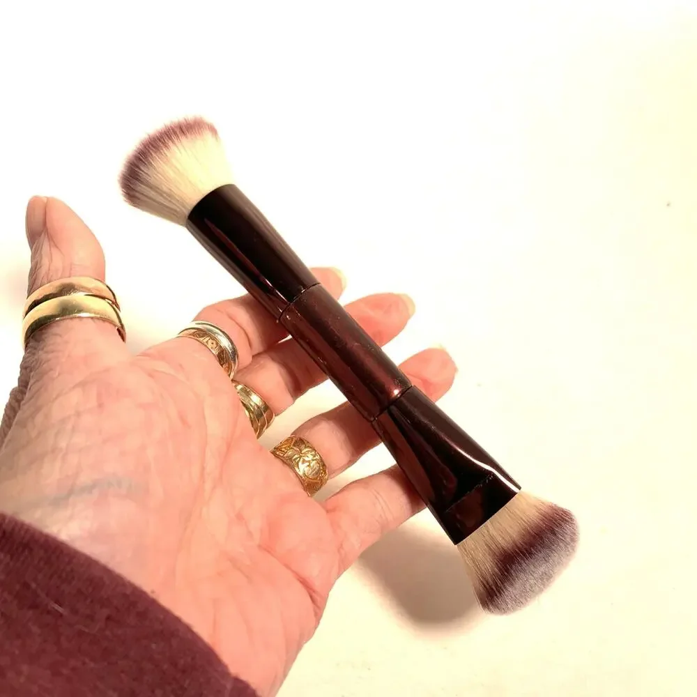 Dual End Makeup Brush New, Bronze Lacquer